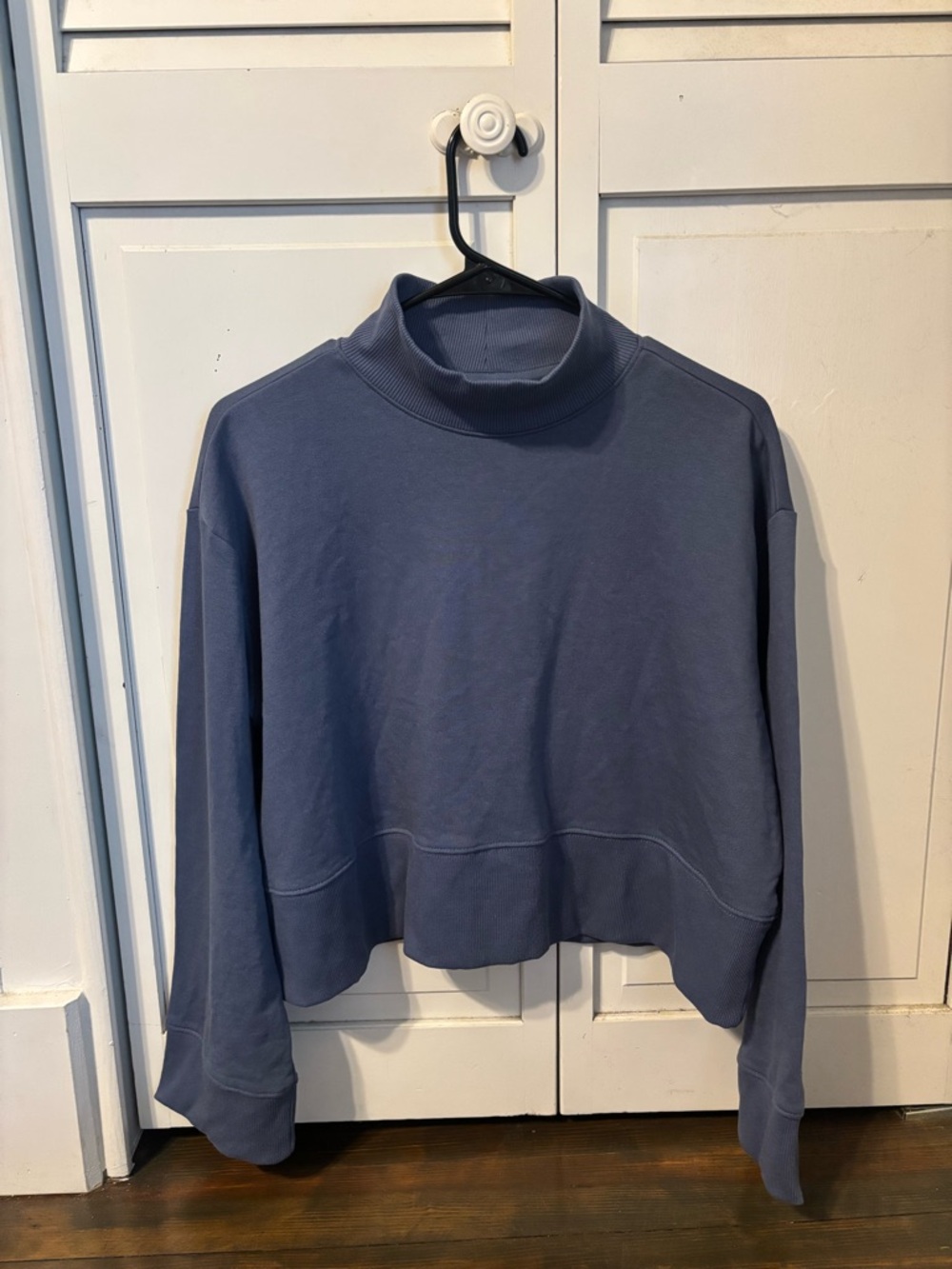 Sonoma Navy Ribbed Crewneck Sweatshirt
